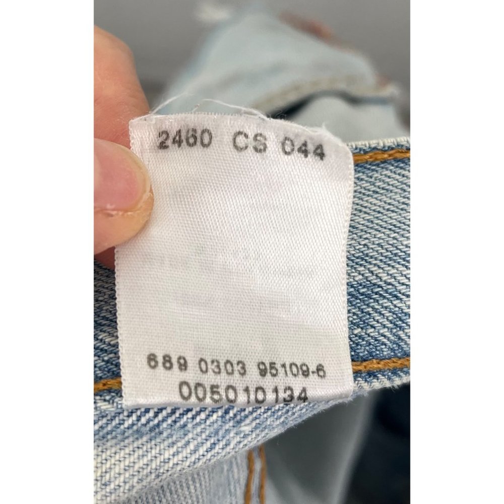 Levis 501 colorful patch work cut off button fly shorts sz 30 - Picture 8 of 10